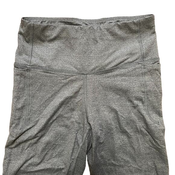 UNDER ARMOUR Fitted Cropped Side Pocket Leggings in Heather Gray SZ S TALL - Picture 2 of 9